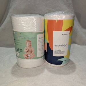 White Bamboo Diaper Liners 2 Packs